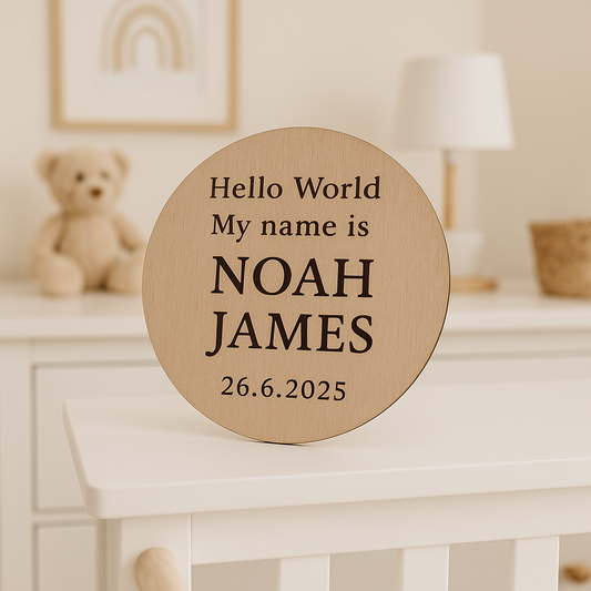 Personalised Announcement Disc