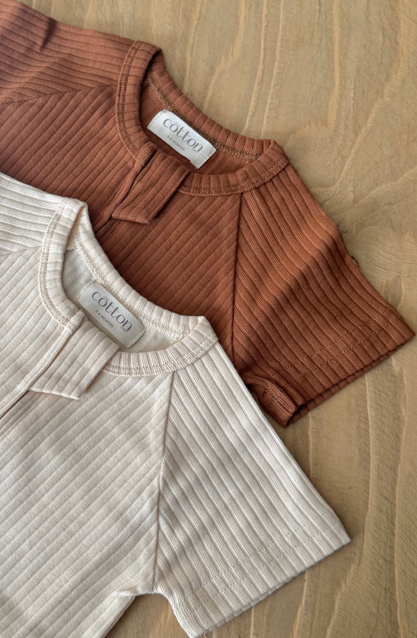 Organic Cotton Ribbed Summer Romper