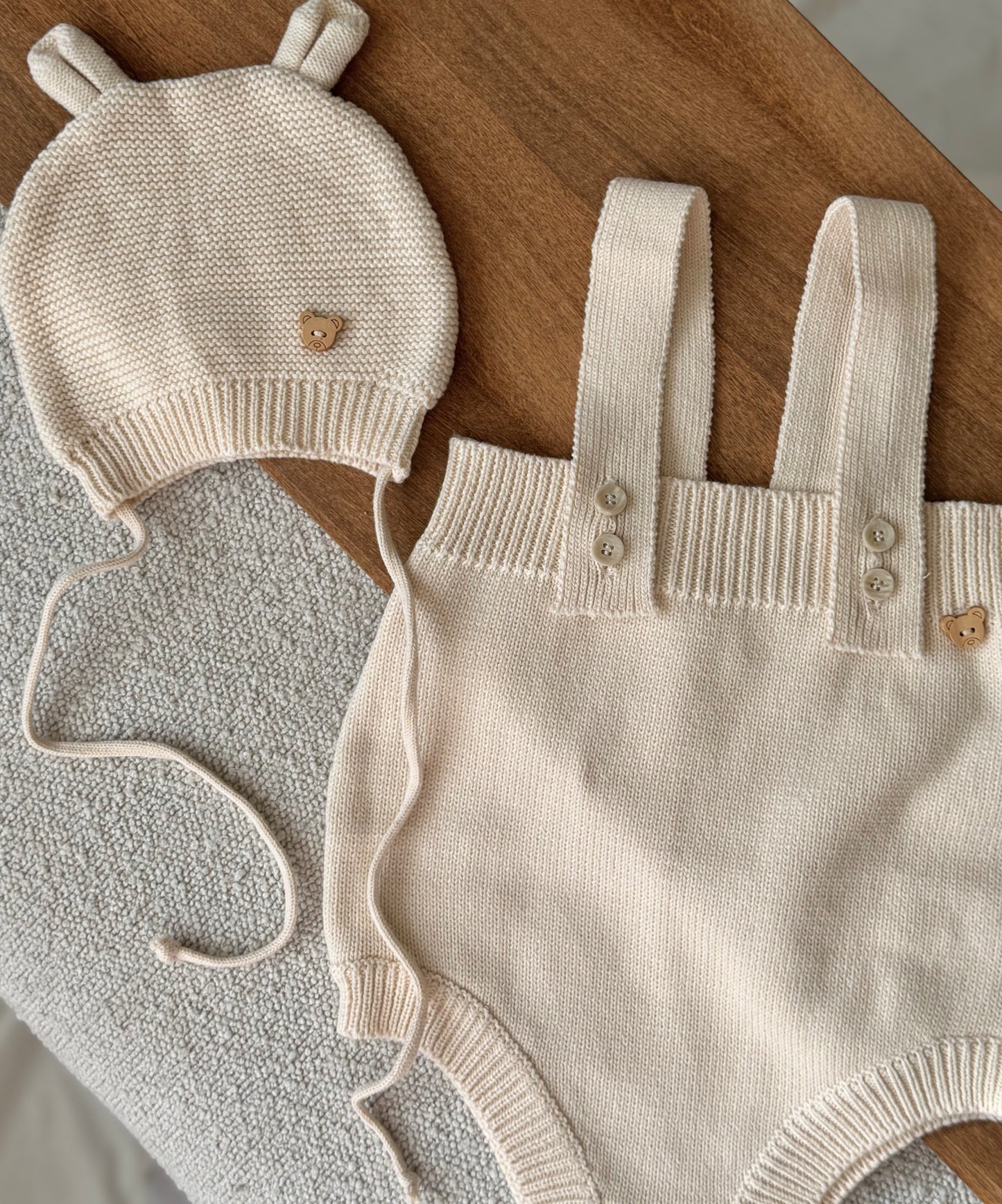 2 Piece Knit Bear Set