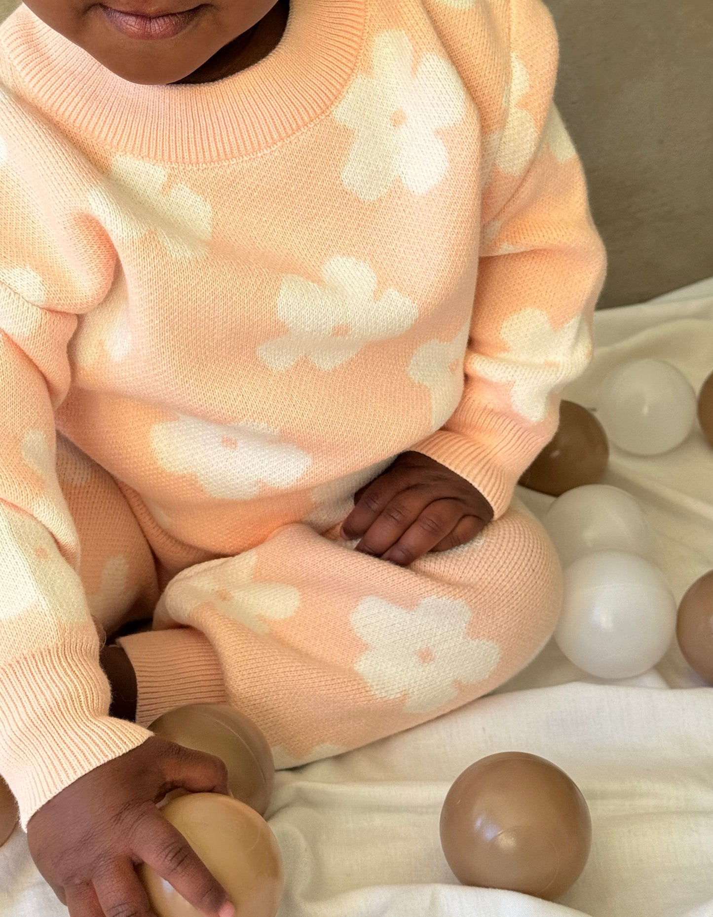Blush Flower Knit Set